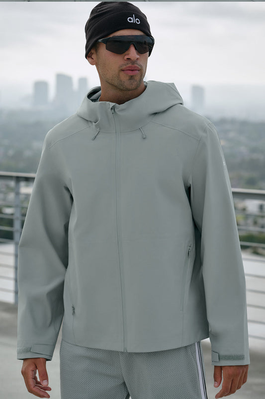 Alpha Shell Zip Jacket — Lunar Grey