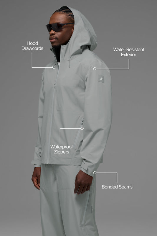 Alpha Shell Zip Jacket — Lunar Grey