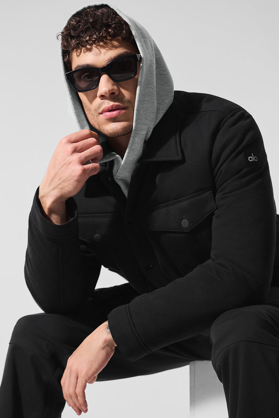 Ease Trucker Zip Jacket — Black