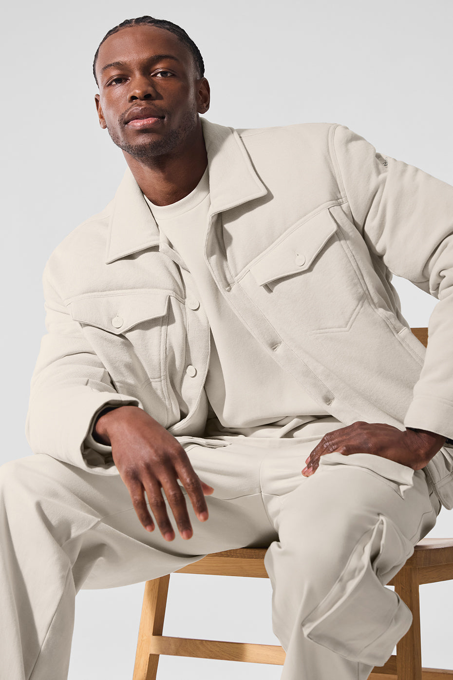 Ease Trucker Zip Jacket — Bone