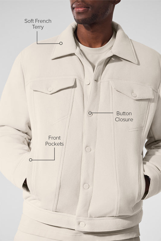 Ease Trucker Zip Jacket — Bone