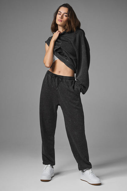 Chill Vintage Wash Joggers — Black Wash