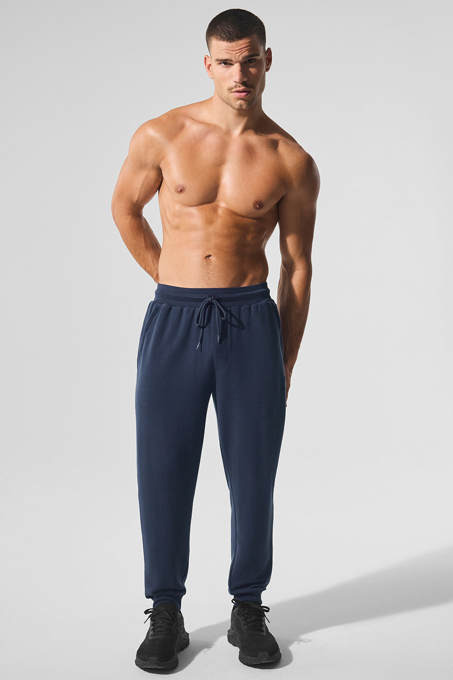 Micro Waffle Fast Break Jogger — Navy