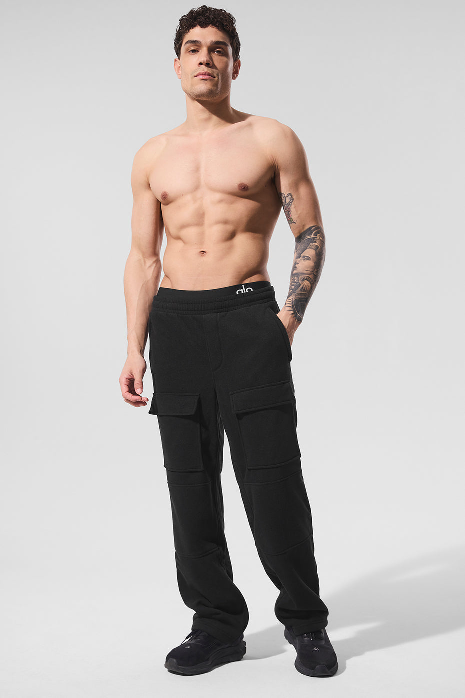 Polar Fleece Ridge Cargo Pants — Black