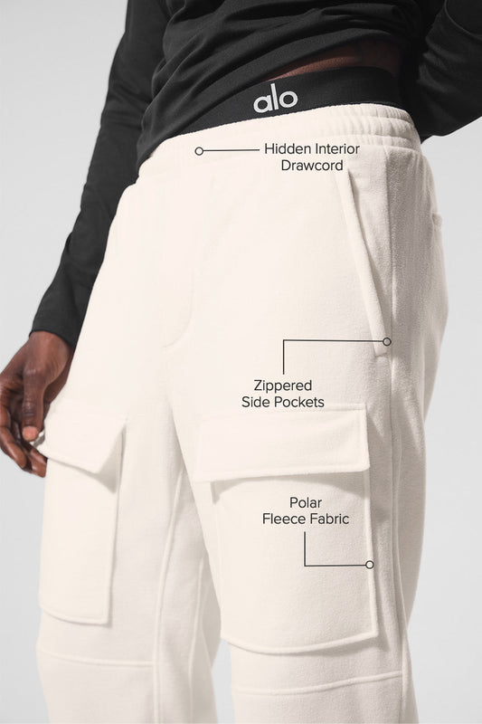 Polar Fleece Ridge Cargo Pants — Ivory
