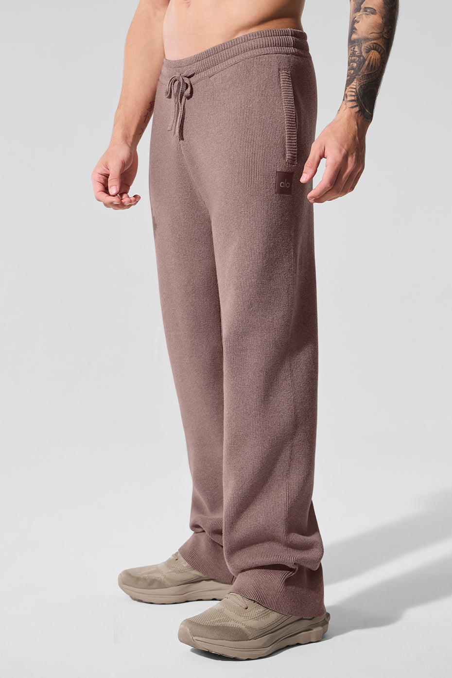 Scholar Straight Leg Joggers — Mushroom Heather