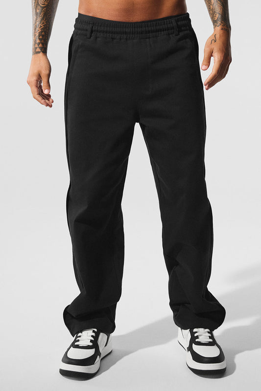Edition Sueded Straight Leg Pant — Black