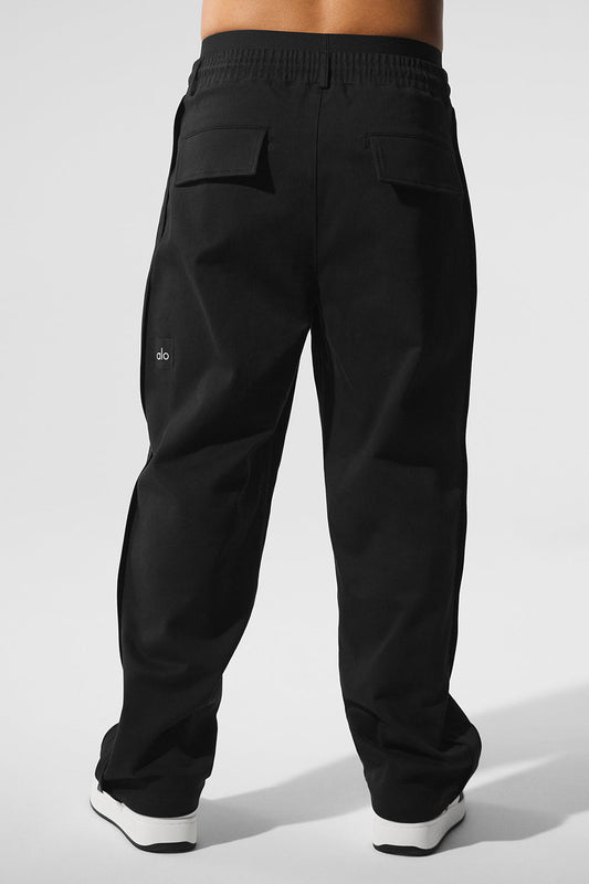 Edition Sueded Straight Leg Pant — Black