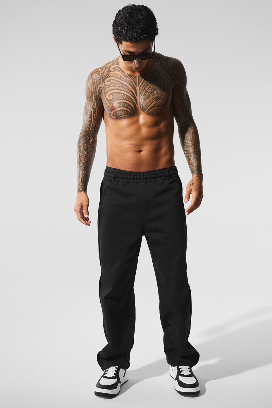 Edition Sueded Straight Leg Pant — Black
