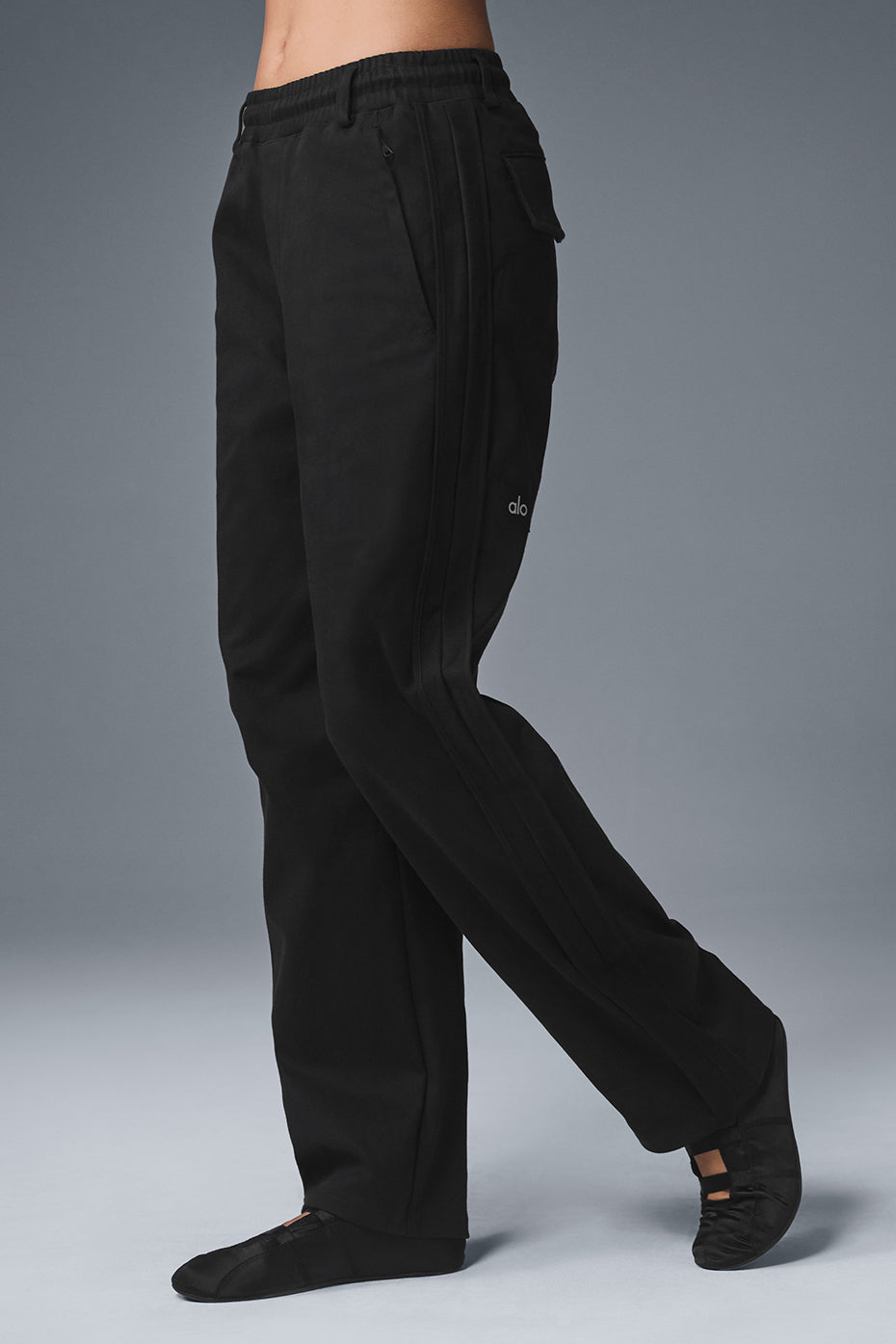 Edition Sueded Straight Leg Pant — Black