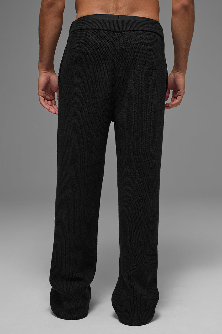 Domain Rib Knit Joggers — Black