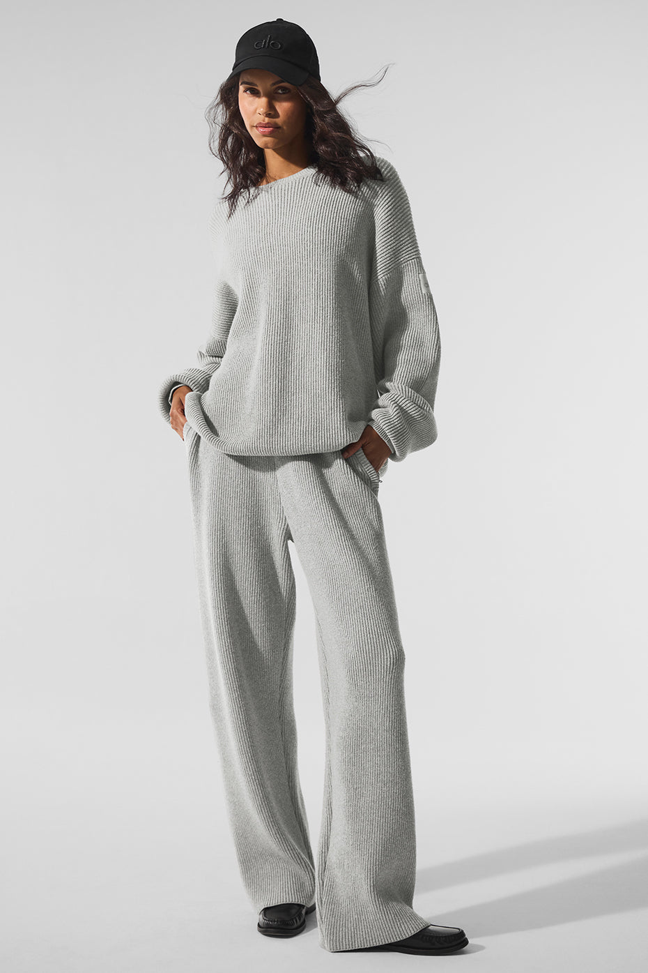 Domain Rib Knit Joggers — Athletic Heather Grey