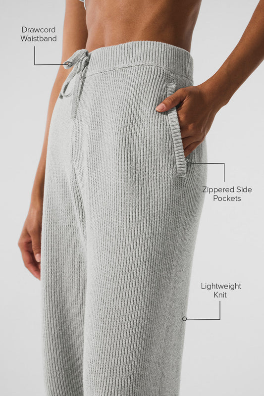Domain Rib Knit Joggers — Athletic Heather Grey
