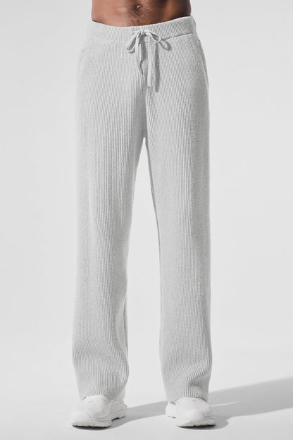Domain Rib Knit Joggers — Athletic Heather Grey