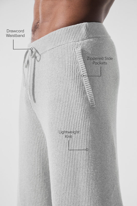 Domain Rib Knit Joggers — Athletic Heather Grey