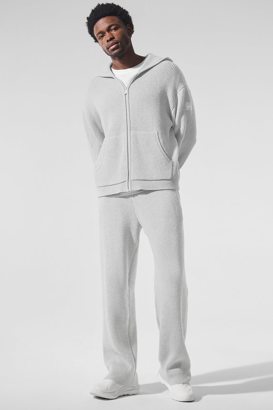 Domain Rib Knit Joggers — Athletic Heather Grey