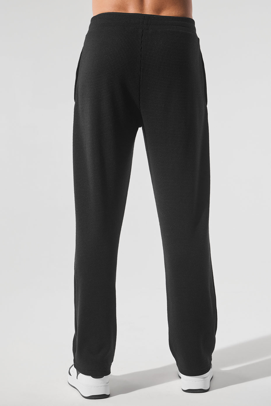 Elevate Waffle Straight Leg Pant — Black