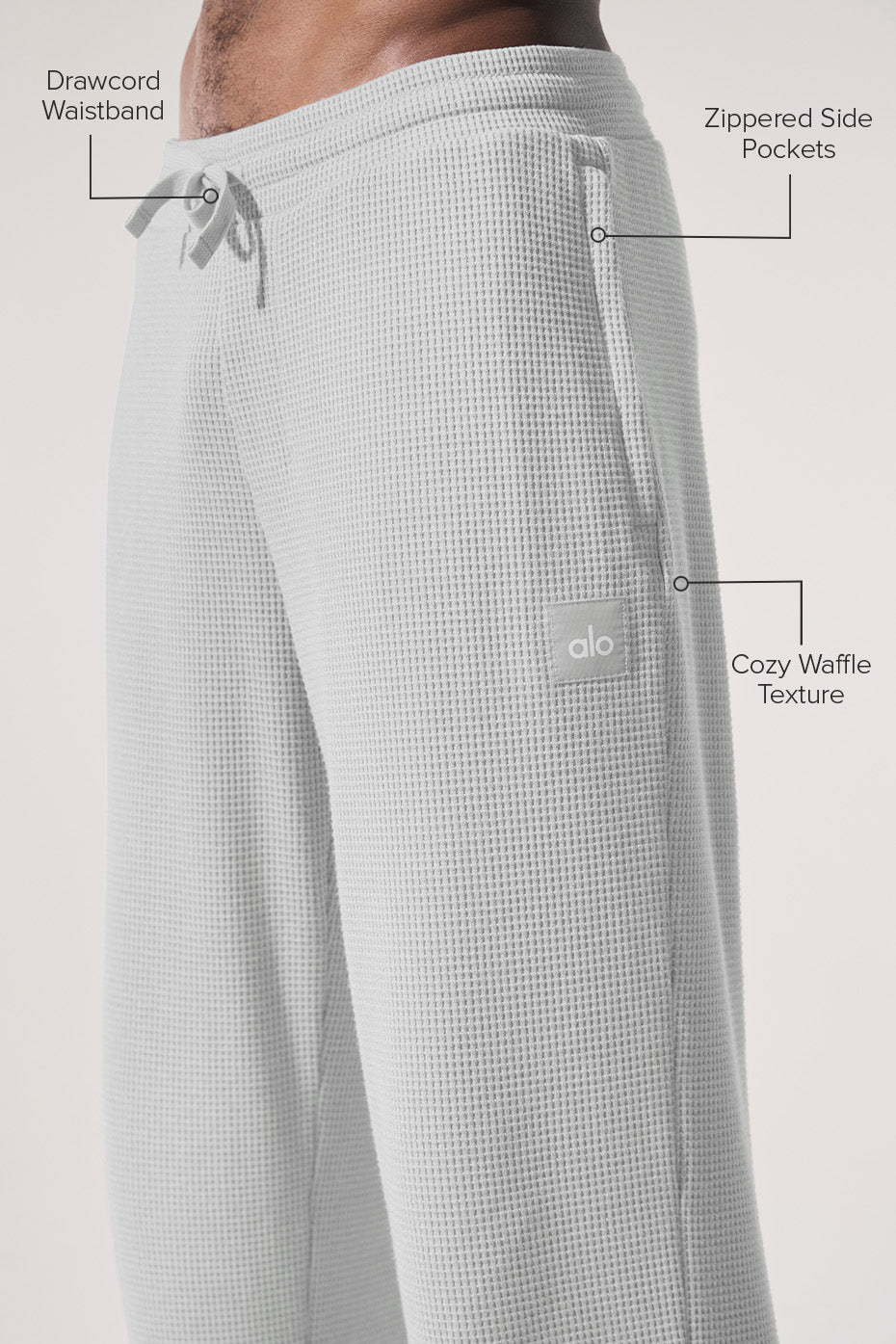 Elevate Waffle Straight Leg Pant — Athletic Heather Grey