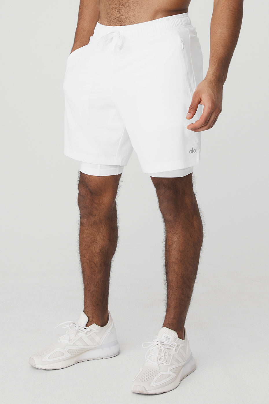 7" Unity 2 — In — 1 Shorts — White/White
