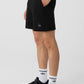 Quilted Stadium Shorts — Black