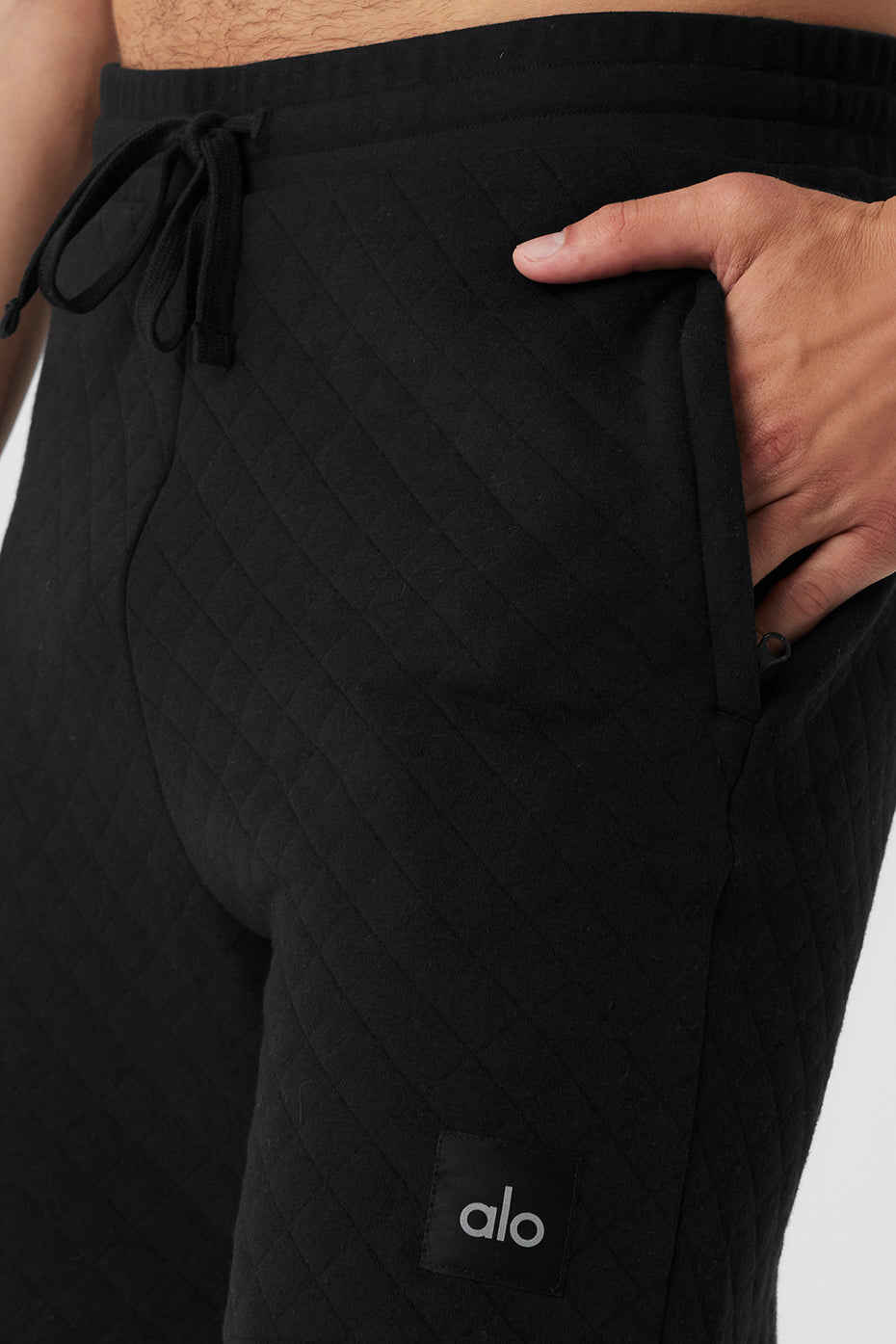 Quilted Stadium Shorts — Black