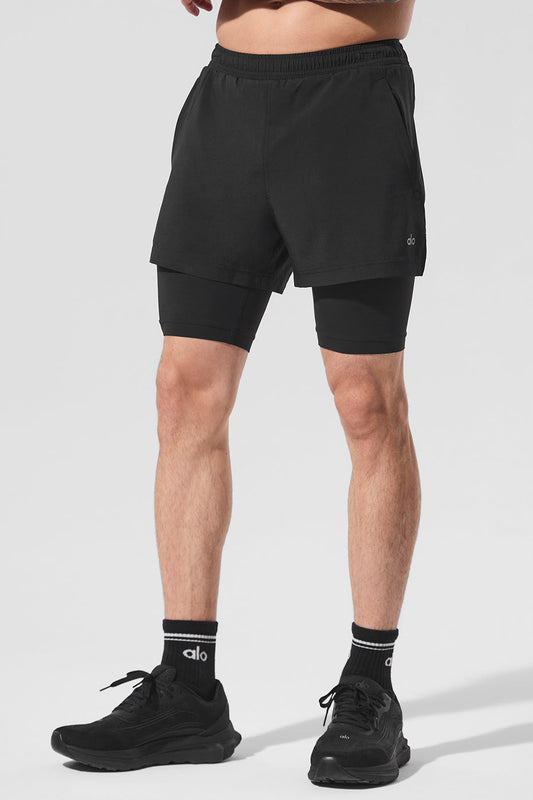 5" Revival 2 — In — 1 Shorts — Black/Black