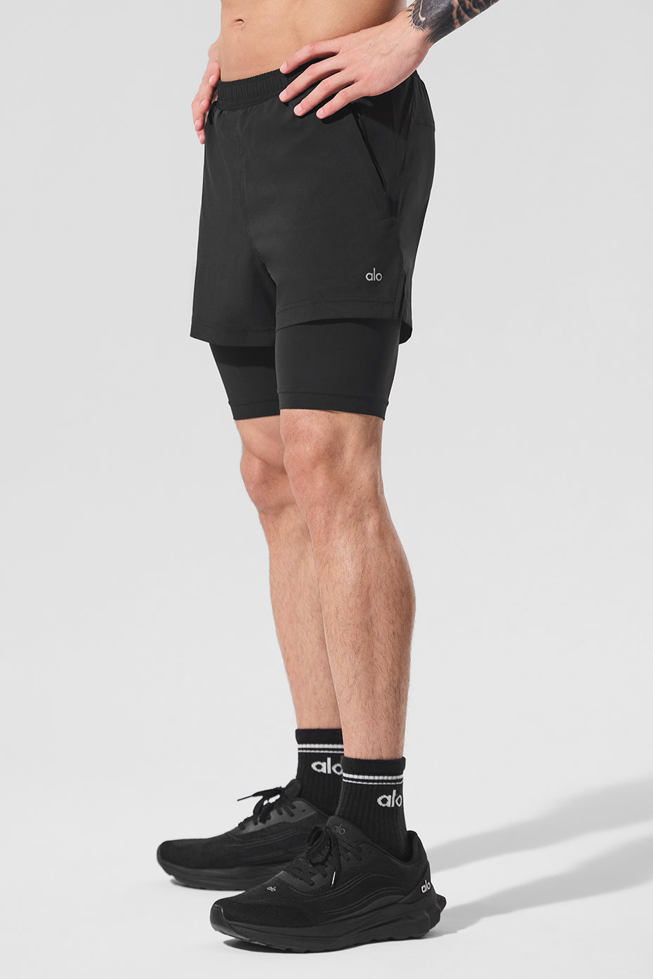 5" Revival 2 — In — 1 Shorts — Black/Black
