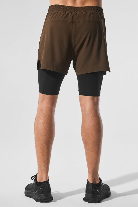 5" Revival 2 — in — 1 Shorts — Espresso/Black