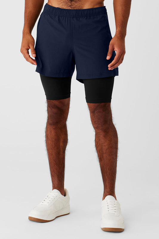 5" Revival 2 — in — 1 Shorts — Navy/Black