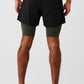 5" Revival 2 — in — 1 Shorts — Black/Stealth Green