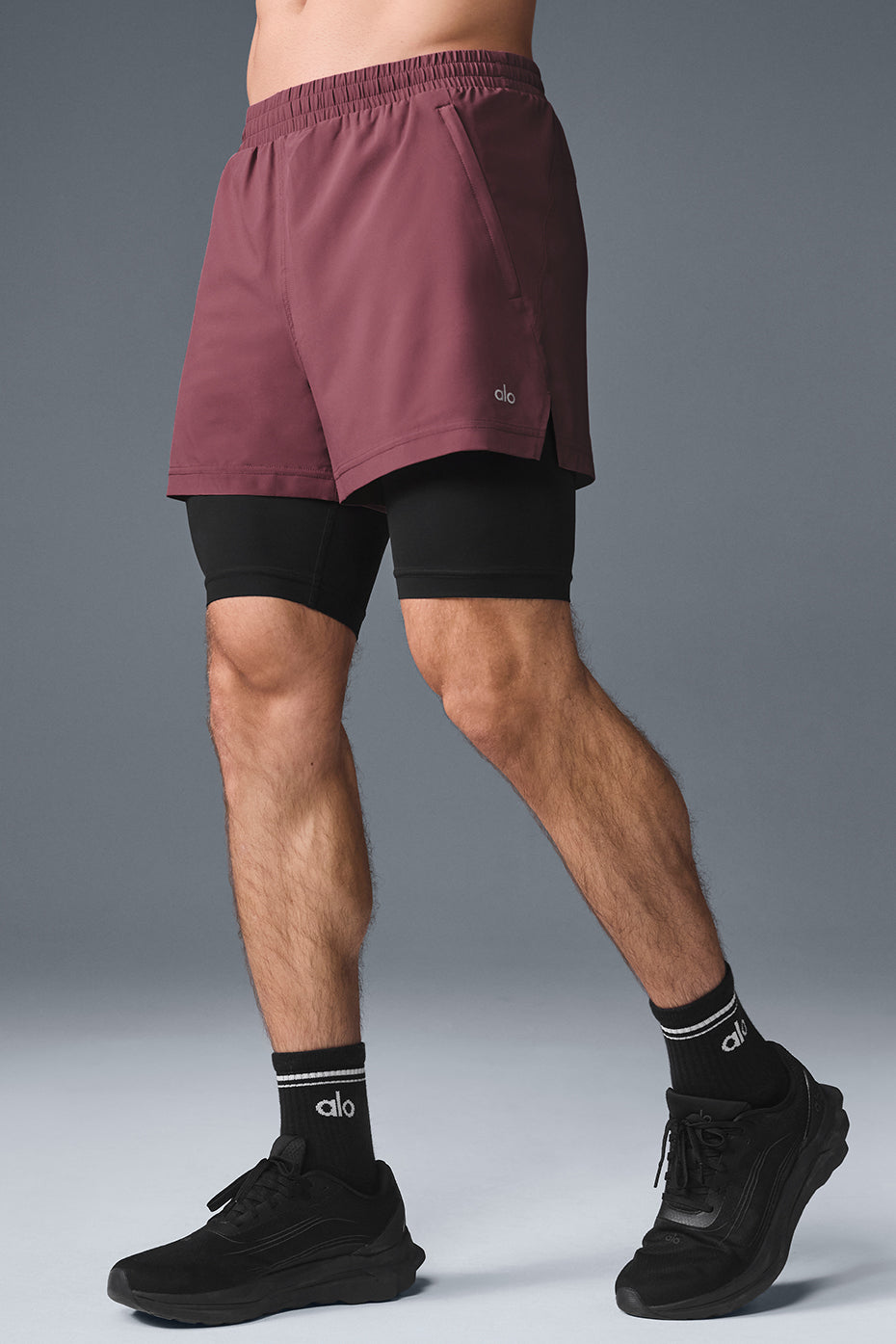5" Revival 2 — in — 1 Shorts — Burgundy Truffle/Black