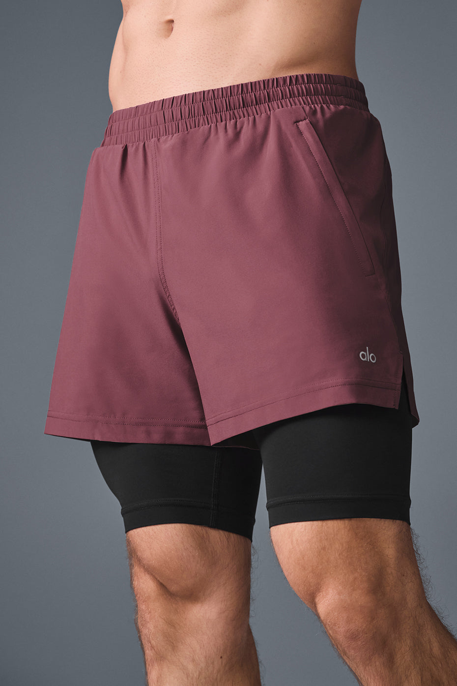 5" Revival 2 — in — 1 Shorts — Burgundy Truffle/Black