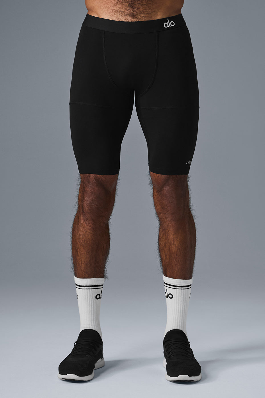 9" Flight Compression Shorts — Black