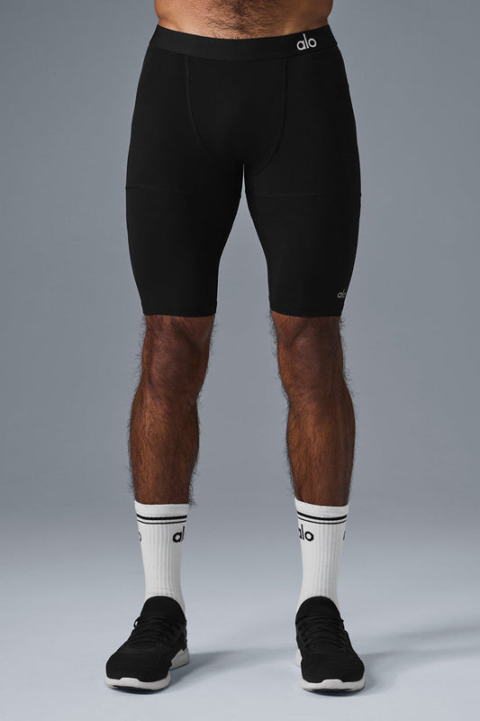 9" Flight Compression Shorts — Black