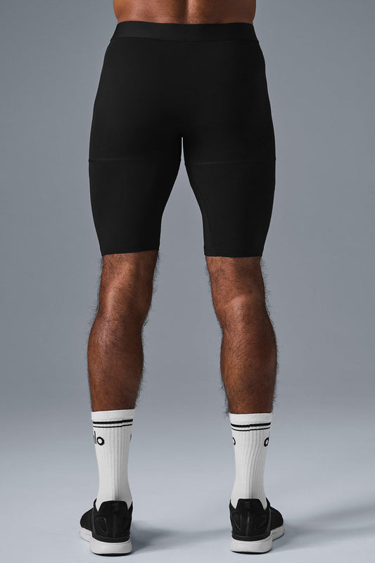 9" Flight Compression Shorts — Black