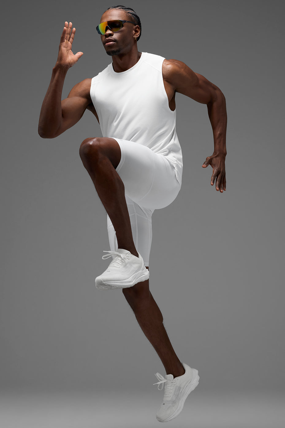 9" Flight Compression Shorts — White
