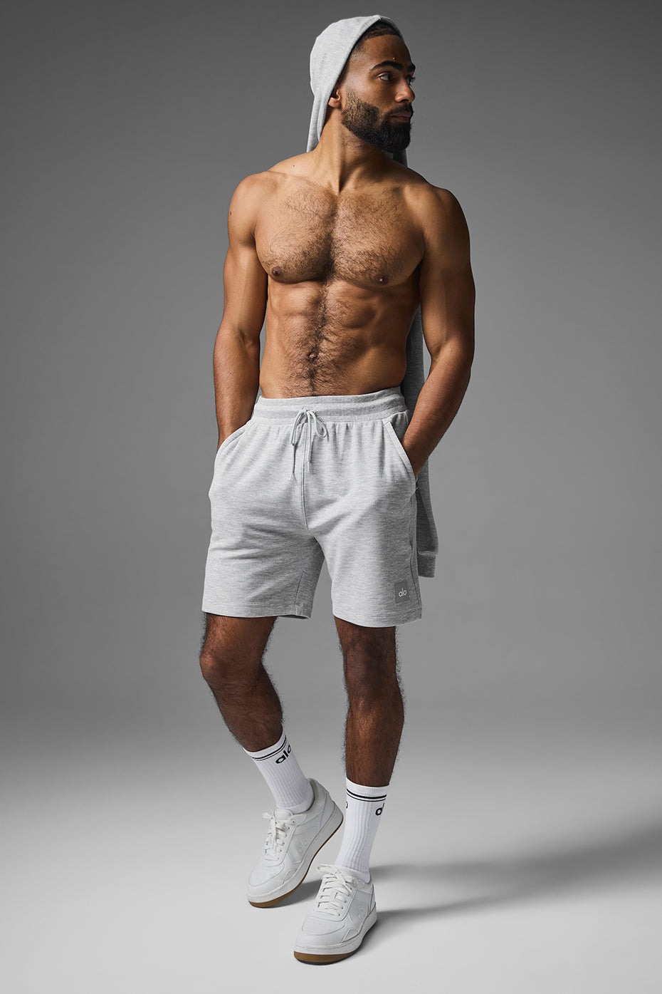 7" Micro Waffle Fast Break Shorts — Athletic Heather Grey