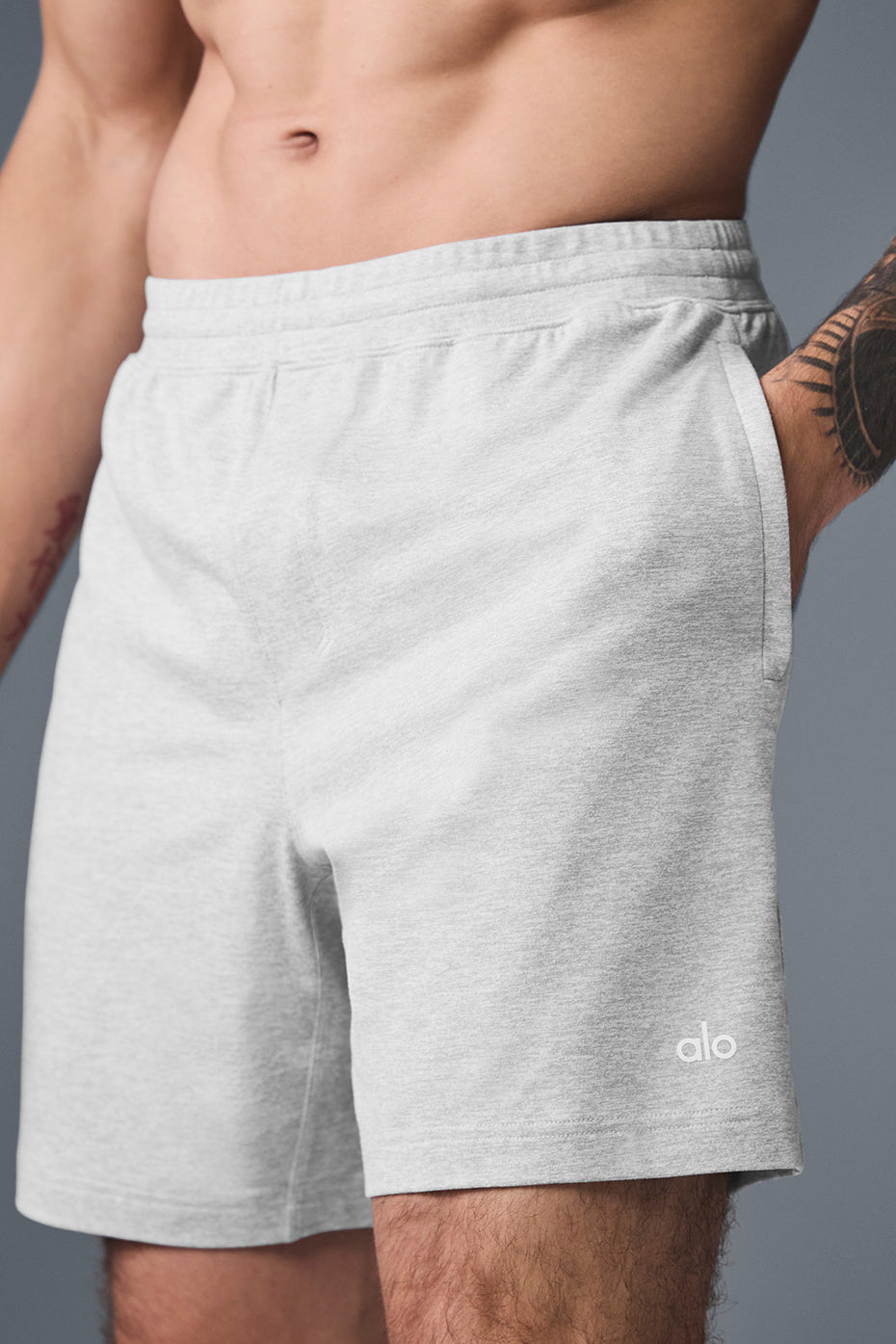 7" Conquer React Performance Shorts — Athletic Heather Grey