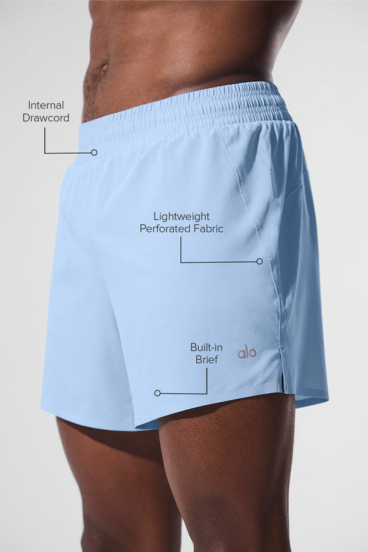 5" Adapt Running Shorts — Seashell Blue