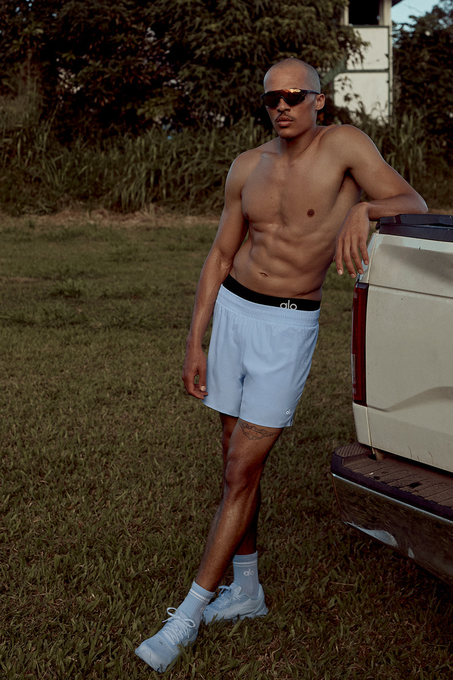 5" Adapt Running Shorts — Seashell Blue