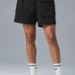 7" Crinkle Nylon Excursion Cargo Shorts — Black