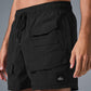 7" Crinkle Nylon Excursion Cargo Shorts — Black