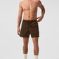 7" Crinkle Nylon Excursion Cargo Shorts — Espresso