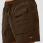 7" Crinkle Nylon Excursion Cargo Shorts — Espresso