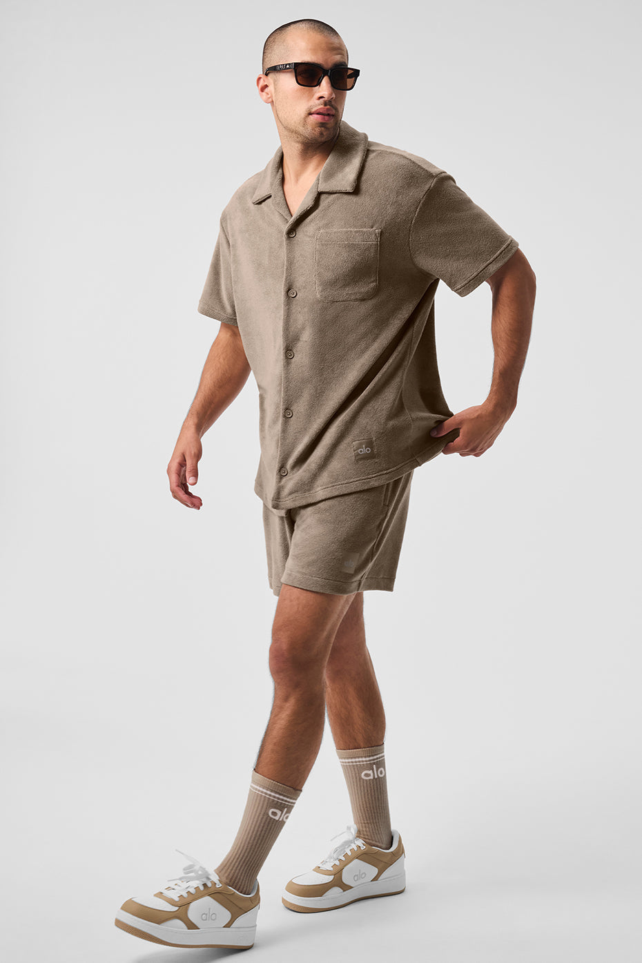 7" Coastal Terry Shorts — Gravel