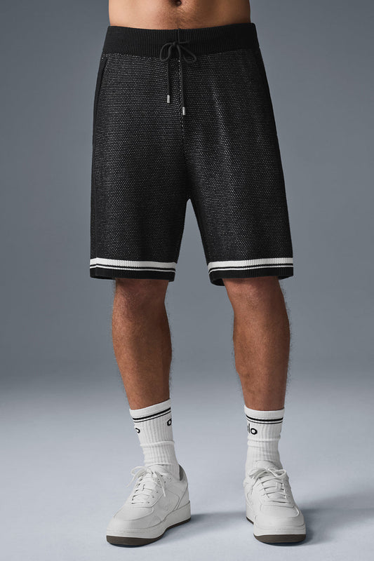 7" Sports Club Sweater Knit Basketball Shorts — Black