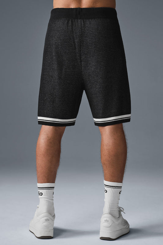 7" Sports Club Sweater Knit Basketball Shorts — Black