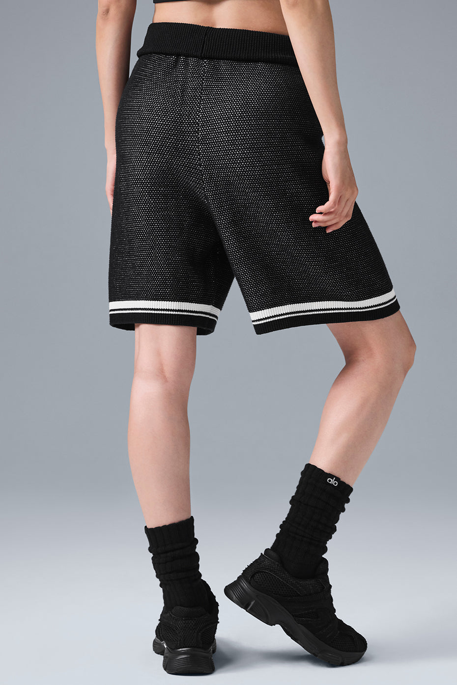 7" Sports Club Sweater Knit Basketball Shorts — Black