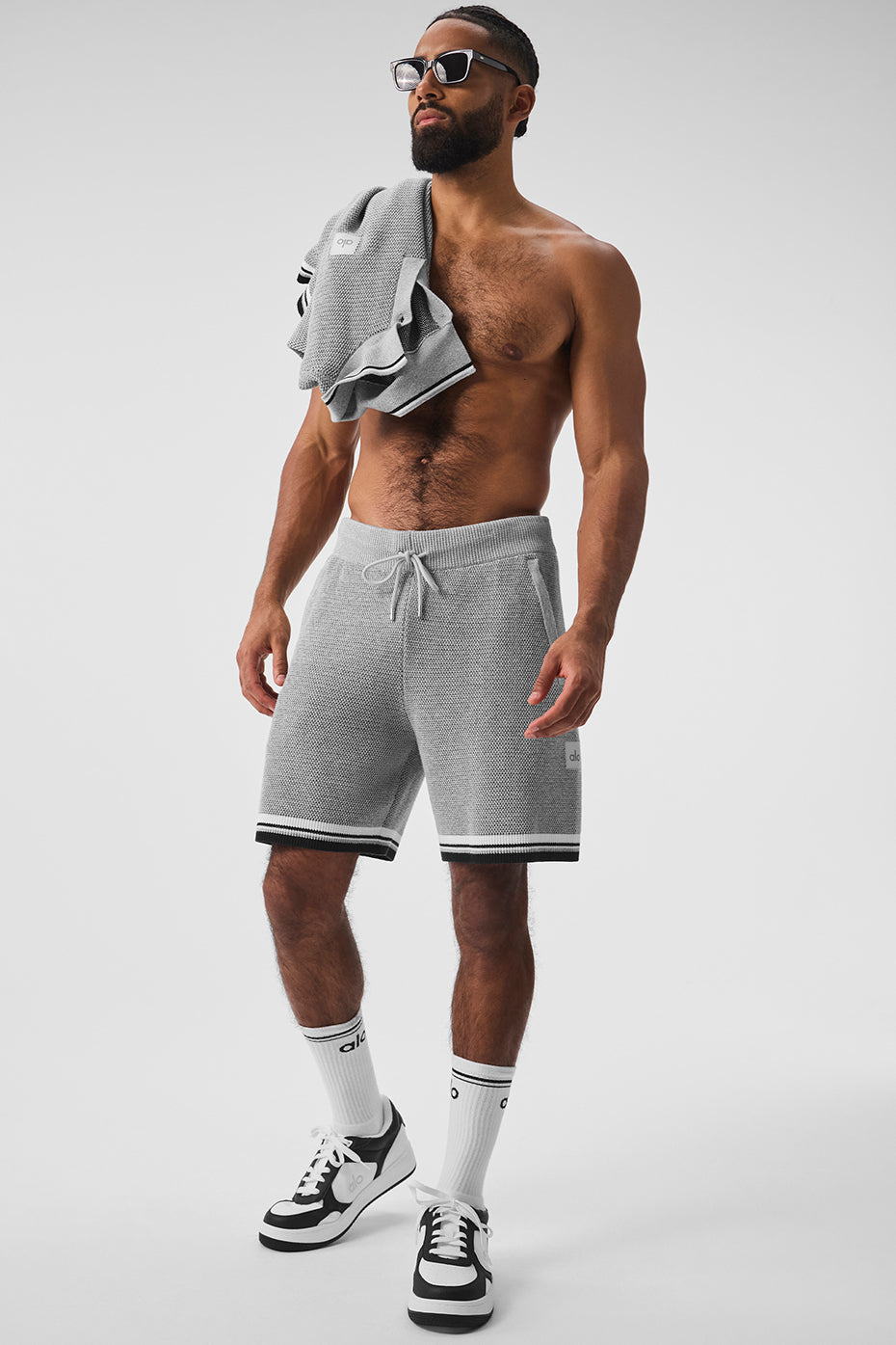 7" Sports Club Sweater Knit Basketball Shorts — Athletic Heather Grey