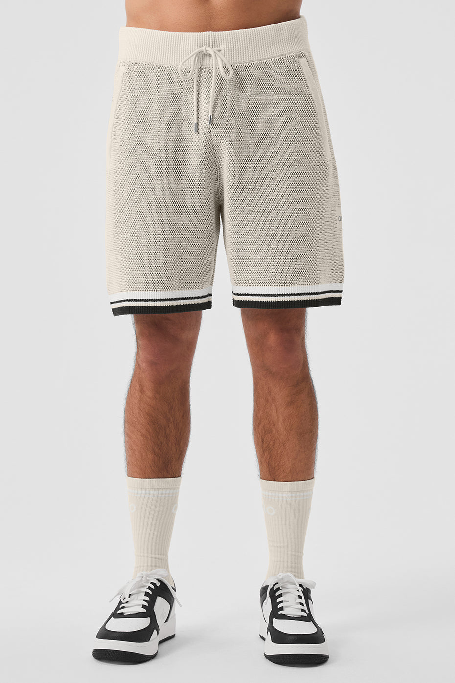 7" Sports Club Sweater Knit Basketball Shorts — Bone